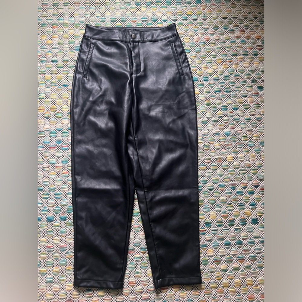 faux leather pants